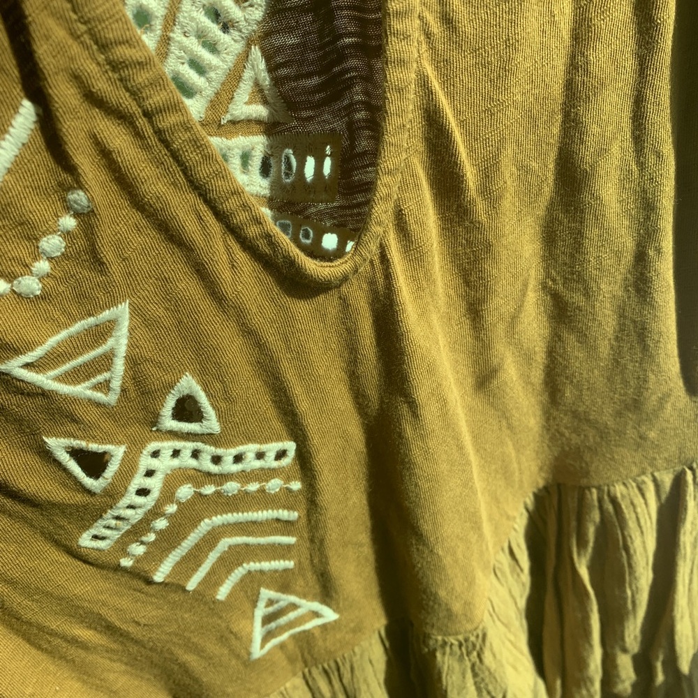 Free People mustard Aztec dress - Picture 3 of 4